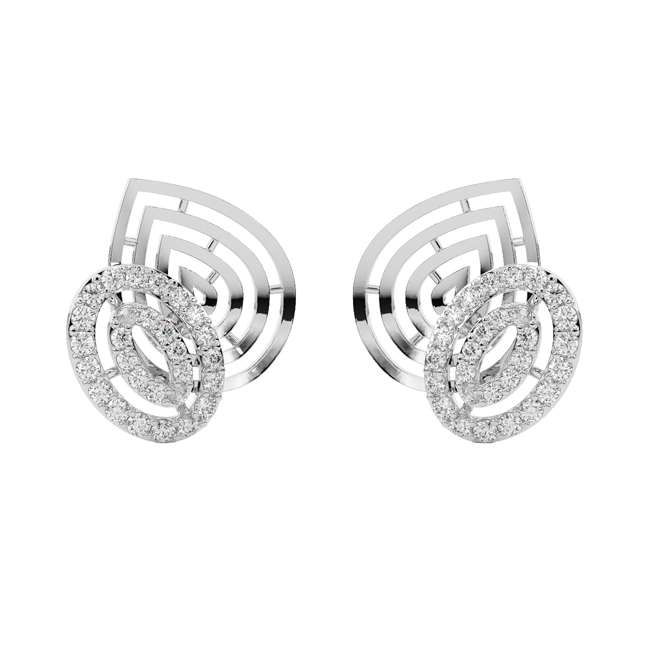 Journi Round Diamond Stud Earrings